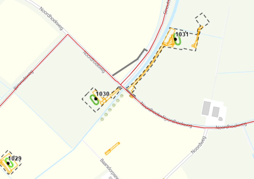 Kaart met locatie wegwerkzaamheden