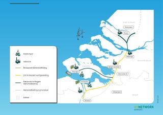 Waterstofkaart Zuid West Nederland